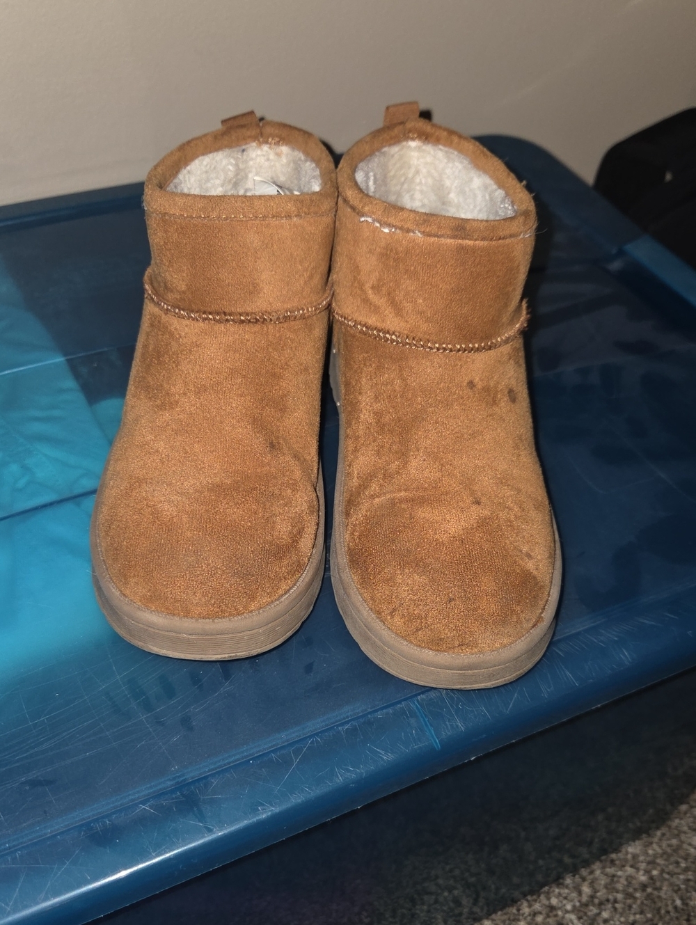 Children's SONOMA Cozy Faux-Shearling Ankle Boots - Chestnut